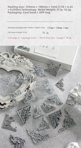 Détails de texture en relief sur autocollant PET style vintage européen pour DIY