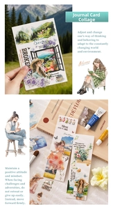 Dettagli di adesivi vintage con personaggi e fiori per progetti creativi fai da te