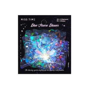 Vibrant PET holographic fireworks stickers 20pcs for scrapbooking and artistic decor