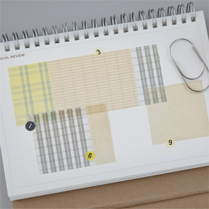 Minimalist grid washi tape set with plaid patterns for creative journaling and planners