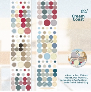 Detailed macro view of Morandi-toned PET decorative tape with 350mm loop cycle design