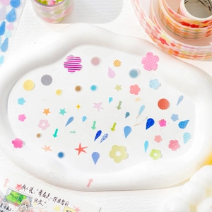 Twilight PET tape set with geometric shapes and floral motifs for DIY scrapbooking decor