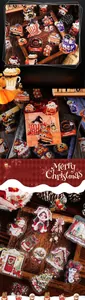 Dettaglio dei set di adesivi in PET di Halloween e Natale con motivi di zucca e pupazzo