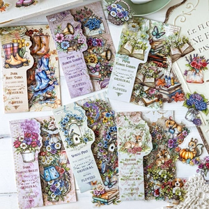 Twilight Garden Series Retro Floral PET Stickers Vintage Flower Animals Scrapbooking Journal Decorative Aesthetic Decals