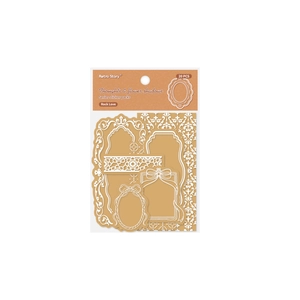 Retro-Story flower shadows vintage lace frame stickers set for DIY journal scrapbooking