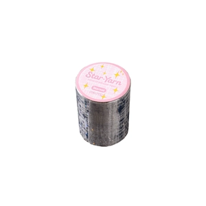 Retro Starnet series decorative tape with silver grid pattern and glitter, size 5CM*2M