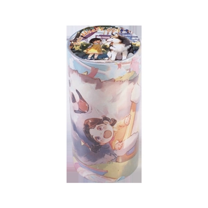 Dekorative Blechdose mit Haustier-Motiv und niedlichen Anime-Mädchen-Illustrationen