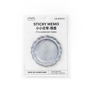 Papermore vintage wave-edged silver plate sticky notes for scrapbooking decoration