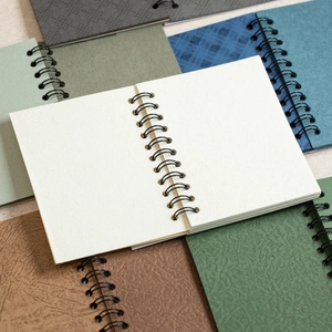 Carnets à spirales rétro avec couvertures texturées vintage et pages intérieures épaisses