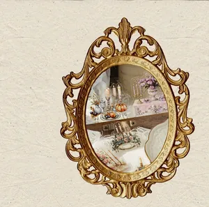 Détails de stickers PET vintage avec motifs de bougies baroques et miroirs