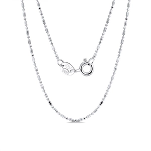 S925 sterling zilveren kralenketting met Italië-kenmerk en veersluiting