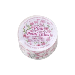 Pink Petal Tales floral washi tape for DIY scrapbooking and creative scenery decoration