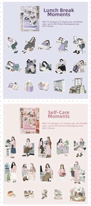 Detailed PET stickers showing career-themed illustrations for scrapbooking and journal decor