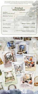 Adesivi per finestre in PET per journaling con decorazioni floreali e pizzo eleganti