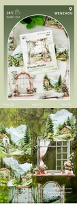 Adesivi in PET impermeabili con motivi a finestra naturale per scrapbooking e DIY