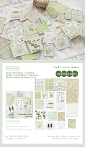Detailed view of Light Moss Stains convex printing stickers for scrapbooking