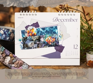 Dettaglio macro di nastro MOODTAPE con texture oceaniche e calendario naturale 2024