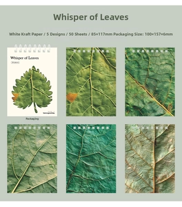 Macro detail of leaf vein patterns on white kraft paper for DIY journaling scrapbooks