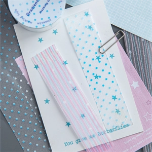 Blue stars and stripes PET decorative tape for DIY scrapbooking and planners