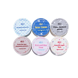 Set of 6 rolls of 20mm masking tape with gradient dots and checkered patterns