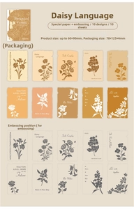 Μακροεντολή λεπτομέρεια vintage αυτοκόλλητων Daisy Language με ανάγλυφη υφή τυπογραφίας