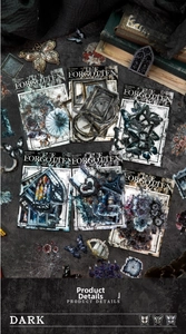 Gothic style PET stickers featuring dark roses and spider webs for DIY scrapbooking