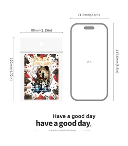 Size comparison for Alice's Time sticker set with 100 pieces showing 80x120mm dimensions