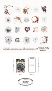 Detailed PET sticker set with gothic spider web and rose motifs for scrapbooking DIY