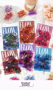 Close-up of holographic PET floral stickers with iridescent gold foiling for scrapbooking