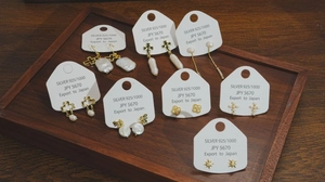 Coffret de boucles d'oreilles en argent S925 avec perles naturelles et breloques