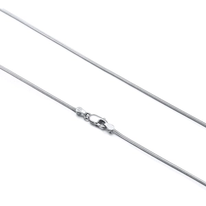 Macro detail of 925 sterling silver snake chain showing the S925 and Italy hallmark stamp