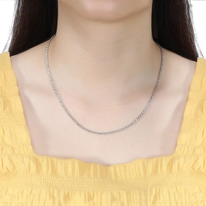 Chaîne corde classique de 1,5mm en argent pour femme avec design poli et minimaliste