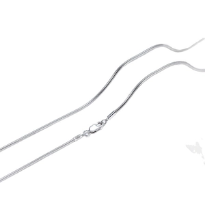 Classic 925 sterling silver snake chain necklace with S925 Italy mark and lobster clasp
