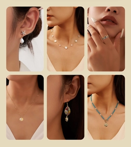 Collection of marine-themed jewelry featuring baroque pearls, shells, and starfish details