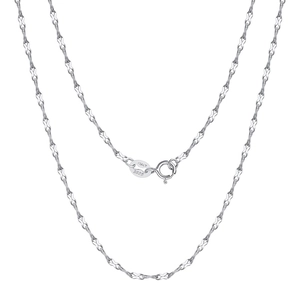 S925 Sterling Silver 8-Shape Flat Chain Necklace for Women Clavicle Italy S925 Minimalist Geometric Link Chain Jewelry Gift