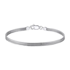 S925 Sterling Silver Braided Tank Chain Bracelet For Women Minimalist Geometric Platinum Plated Hand Jewelry Bracelet Gift