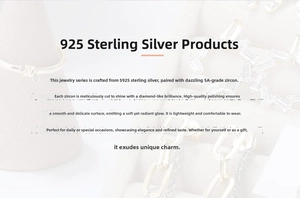 Macro shot of S925 sterling silver jewelry set featuring 5A cubic zirconia stones