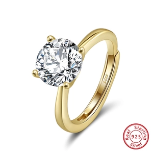 Detailed macro view of S925 sterling silver hallmark inside the adjustable gold ring band