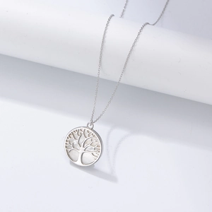 Lebensbaum Anhänger Halskette 925 Sterling Silber Mit Weißer Perlmutt Eleganter Schmuck Für Damen