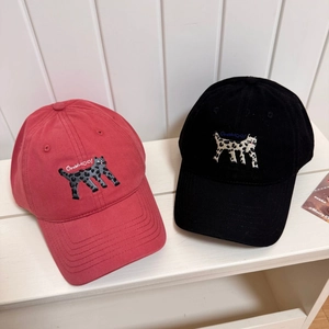 Classic cotton baseball cap set with cute leopard cat embroidery and GRRRR slogan