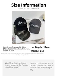 Tabella taglie dettagliata per il cappello camouflage retrò con cinturino regolabile 56-58cm