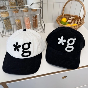 Women's Korean Style Embroidered Letter Baseball Cap Contrast Color Acrylic Versatile Sun Protection Sunshade Sport Snapback Hat