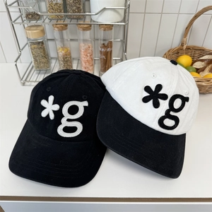 Stylish embroidered baseball caps in solid black and two-tone with star flower patterns