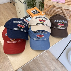 Fashion Statement Letter Embroidered Baseball Cap For Men Women Acrylic Sun Protection Adjustable Retro Outdoor Duckbill Hat