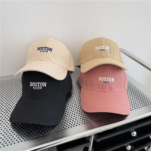 Retro Boston 1630 embroidered baseball caps in beige, khaki, black and pink colors