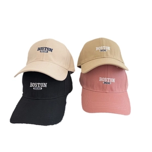 Classic cotton baseball cap set with Boston 1630 embroidery in four versatile colors