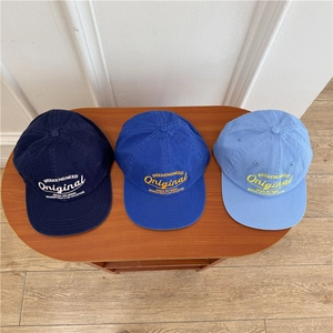 Retro Embroidered Letter Acrylic Baseball Cap For Men Women Flat Brim Hip-Hop Soft Top Adjustable Sun Hat Outdoor Cap