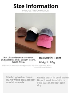 Guide des tailles détaillé et tableau de mesure pour la casquette brodée STARY