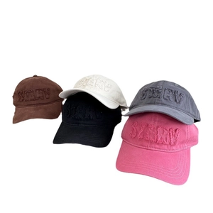 Casquettes de baseball en coton délavé rose et multicolore avec broderie STARY en 5 coloris