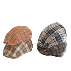 Collection de casquettes vintage à carreaux pour femmes en divers motifs rétro